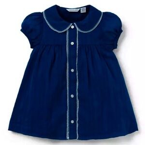 Janie and Jack Collar Dress Dark Navy